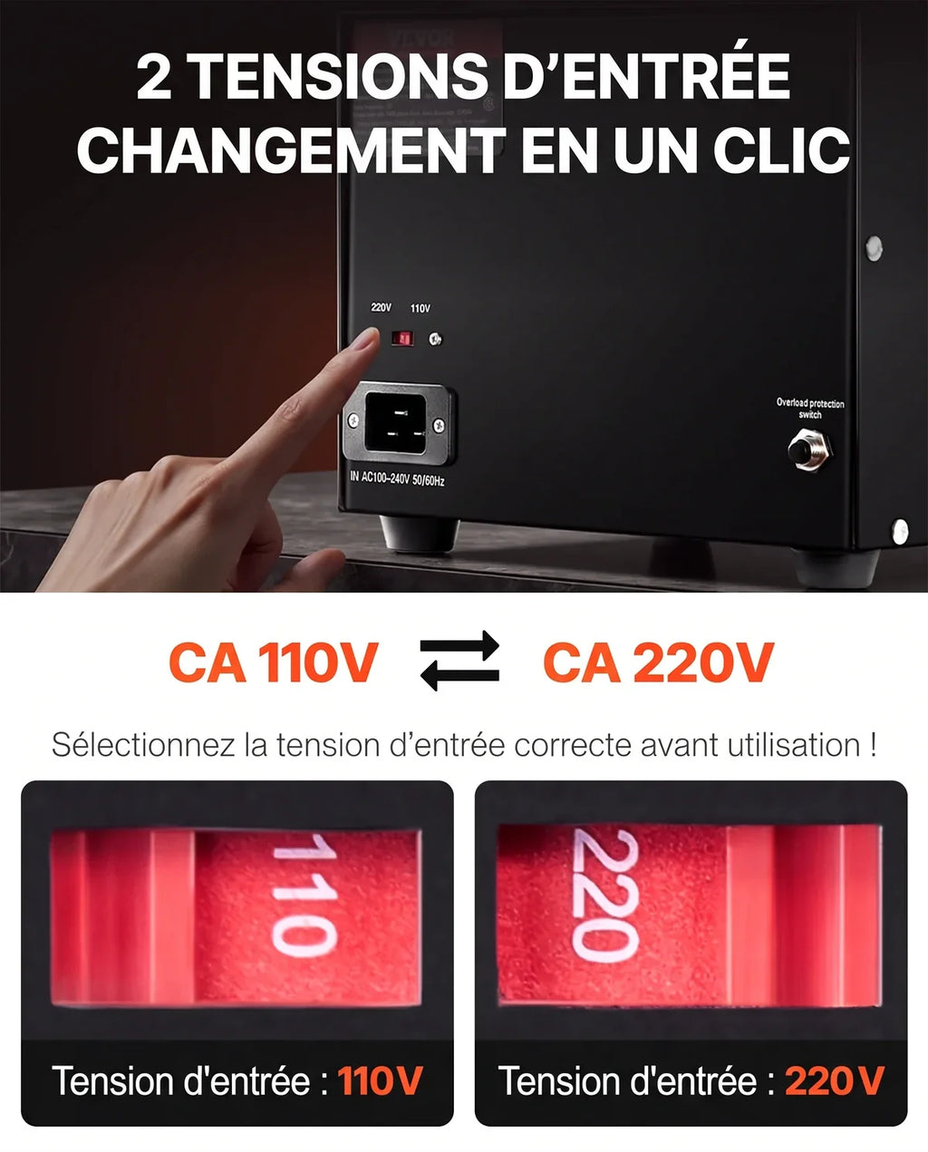 Transformateur 220 V - 110 V Convertisseur de Tension 5000 W
