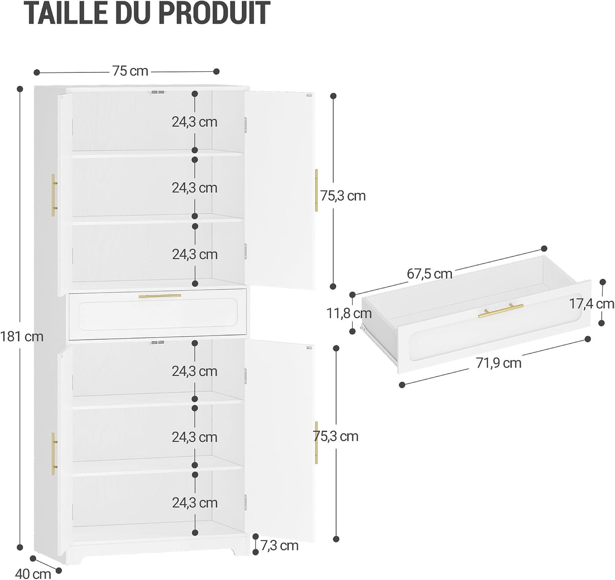 Armoire de Cuisine avec 4 Portes