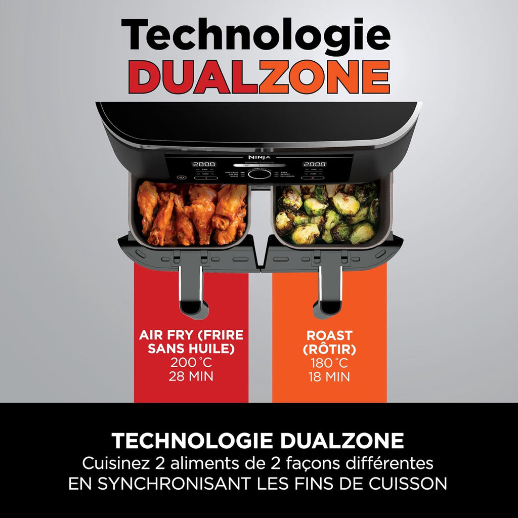 Air Fryer Ninja DualZone, 7.6L, 4-en-1
