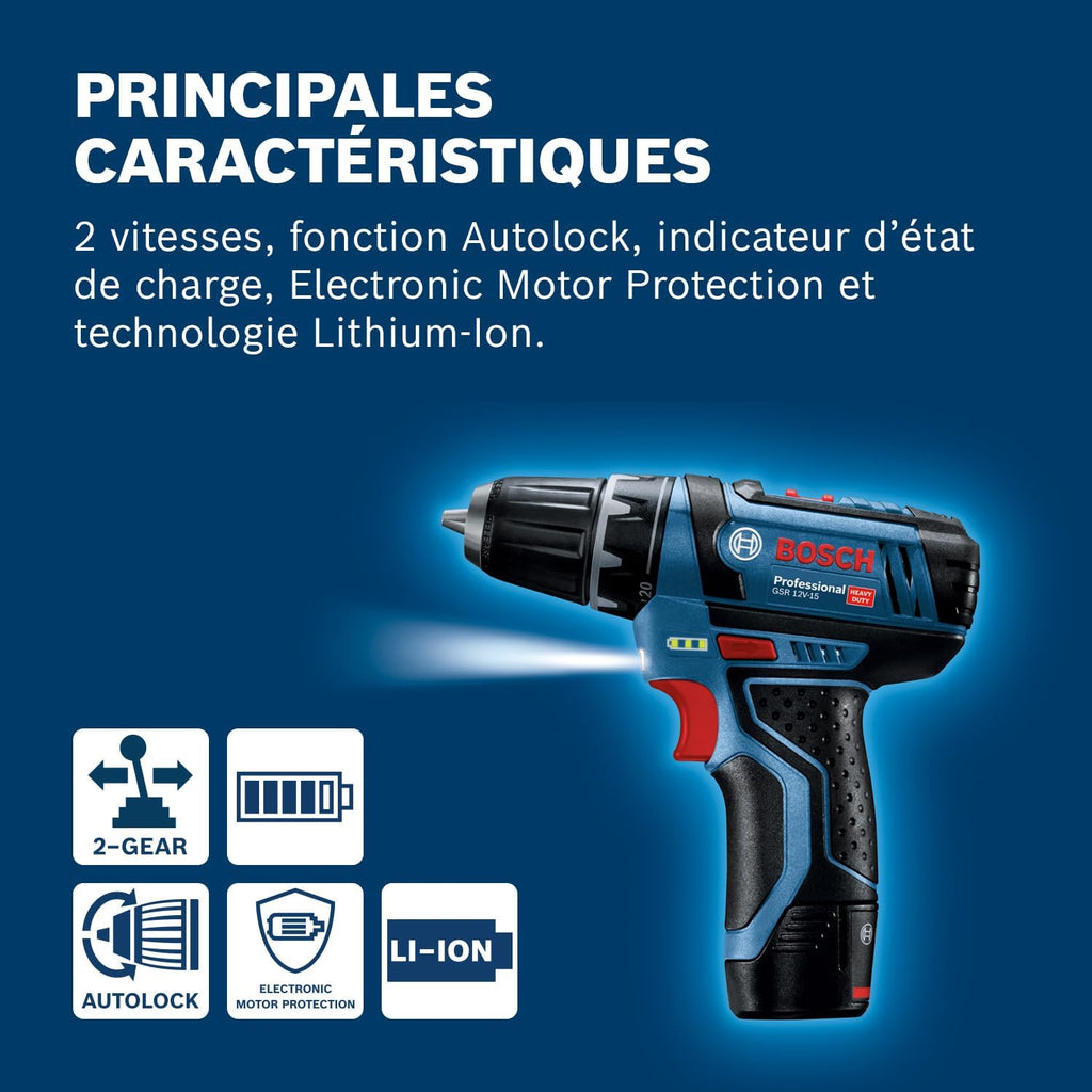 Bosch Professional 12V System perceuse-visseuse sans-fil GSR 12V-15