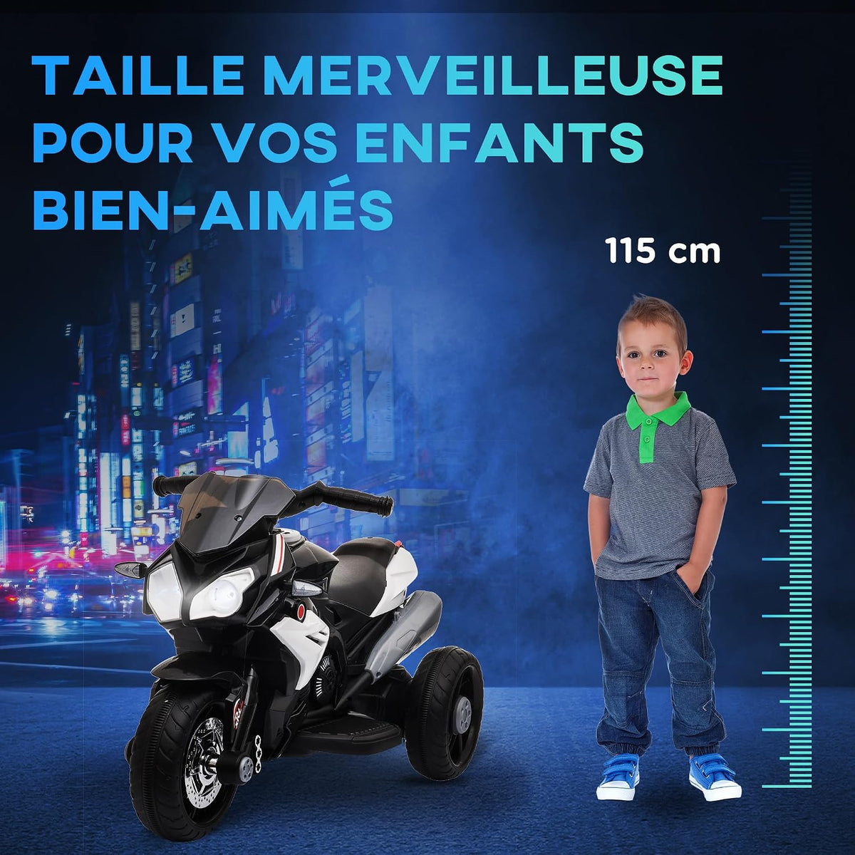 Moto électrique à 3 roues pour enfants